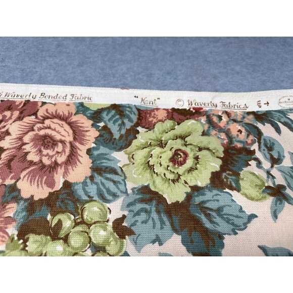 Waverly "Kent" Vintage Floral Upholstery Fabric 1 Yard + 6" x 48" Multi-Color - Picture 4 of 5
